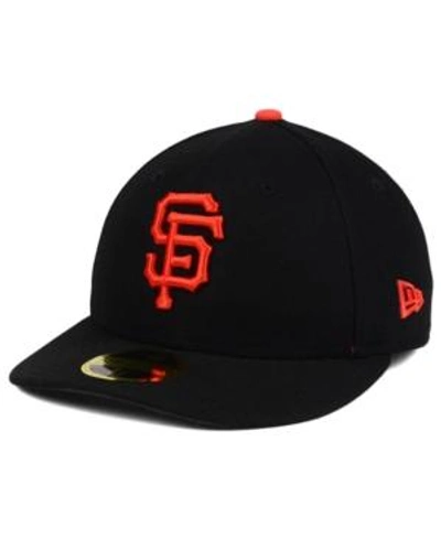 Shop New Era San Francisco Giants Low Profile Ac Performance 59fifty Cap In Black