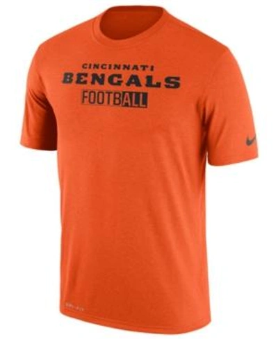 Shop Nike Men's Cincinnati Bengals All Football Legend T-shirt In Orange