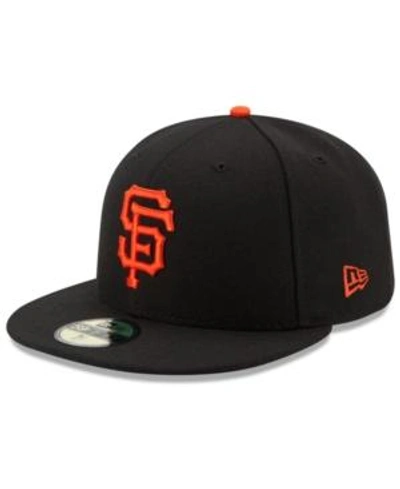 Shop New Era San Francisco Giants Authentic Collection 59fifty Fitted Cap In Black