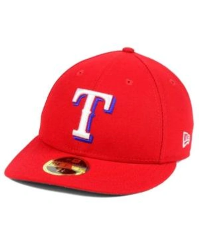 Shop New Era Texas Rangers Low Profile Ac Performance 59fifty Cap In Red