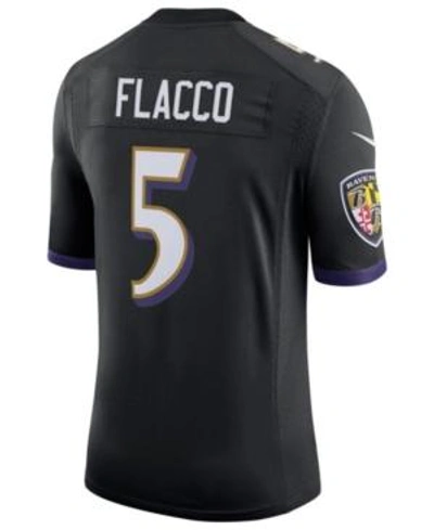 Shop Nike Men's Joe Flacco Baltimore Ravens Vapor Untouchable Limited Jersey In Black