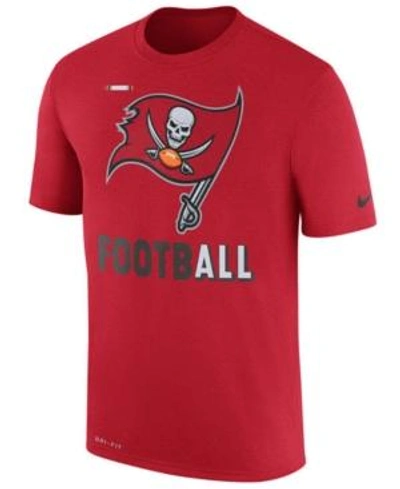Shop Nike Men's Tampa Bay Buccaneers Legend Football T-shirt In Red