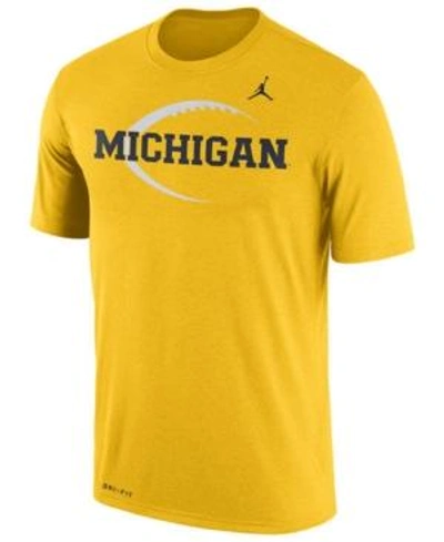 Shop Nike Men's Michigan Wolverines Legend Icon T-shirt In Yellow