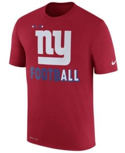 Shop Nike Men's New York Giants Legend Football T-shirt In Red