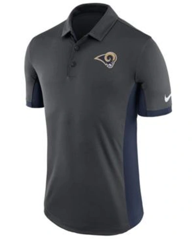Shop Nike Men's Los Angeles Rams Evergreen Polo In Anthracite