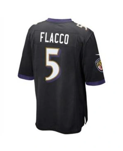 Shop Nike Men's Baltimore Ravens Game Jersey Joe Flacco In Black