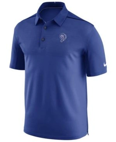 Shop Nike Men's Los Angeles Rams Alt Elite Coaches Polo In Blue
