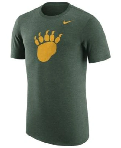 Shop Nike Men's Baylor Bears Vault Logo Tri-blend T-shirt In Green