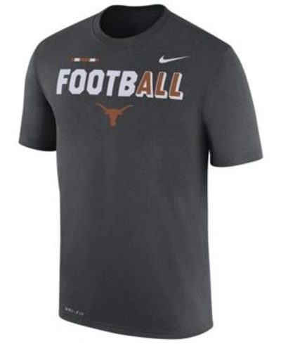 Shop Nike Men's Texas Longhorns Legend Football T-shirt In Anthracite