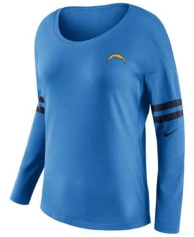 Shop Nike Women's Los Angeles Chargers Tailgate Long Sleeve Top In Blue