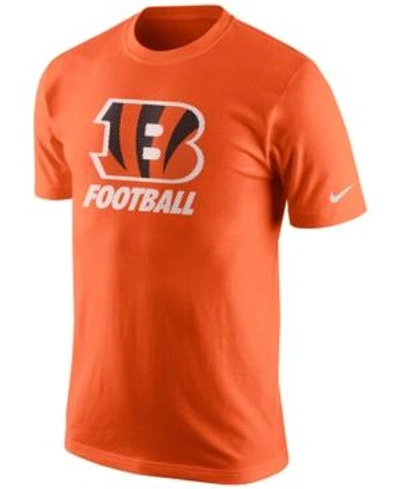 Shop Nike Men's Cincinnati Bengals Facility T-shirt In Orange