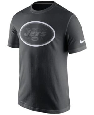 Shop Nike Men's New York Jets Travel T-shirt In Anthracite