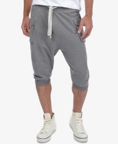 Shop 2(x)ist Athleisure Men's Cropped Cargo Pants In Grey Heather