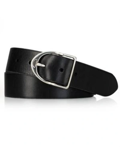 Shop Polo Ralph Lauren Men's Accessories, Wilton Leather Equestrian D-ring Belt In Black