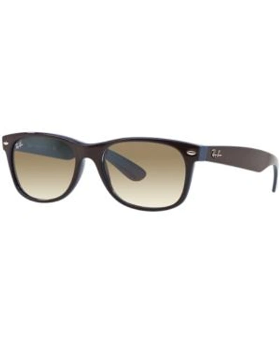 Shop Ray Ban Ray-ban New Wayfarer Gradient Sunglasses, Rb2132 52 In Brown/brown Gradient