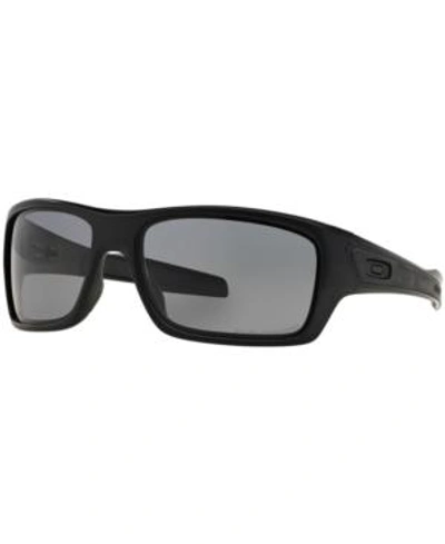 Shop Oakley Polarized Polarized Sunglasses, Oo9263 Turbine In Black Matte/grey Polar