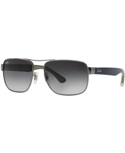 Shop Ray Ban Ray-ban Sunglasses, Rb3530 In Gunmetal/grey Gradient