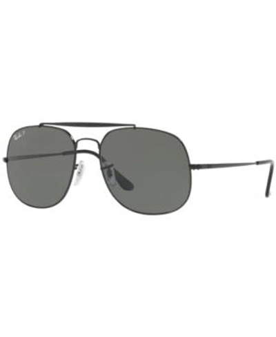 Shop Gucci Ray-ban Polarized Sunglasses, Rb3561 The General In Black/green Polar
