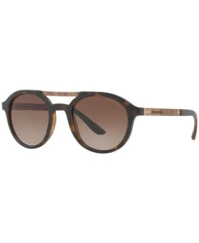 Shop Giorgio Armani Sunglasses, Ar8095 In Tortoise/brown Gradient