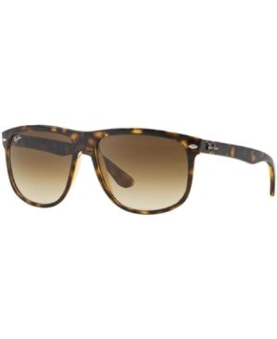 Shop Ray Ban Ray-ban Boyfriend Sunglasses, Rb4147 56 In Tortoise/brown Gradient