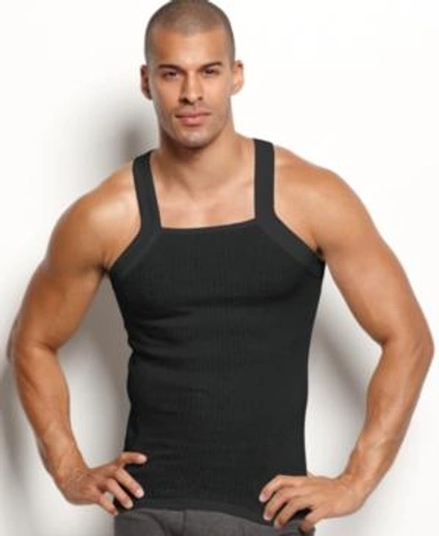 Shop Gucci Men's Essential 2 Pack Square-cut Tank In Black