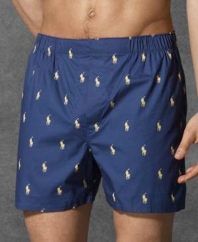 Shop Polo Ralph Lauren Men's Underwear, Woven Boxer 3 Pack In Assortment