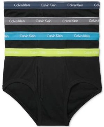 Shop Calvin Klein Men's Classic Briefs 4-pack U4000 In Neon Green/light Blue/grey/navy