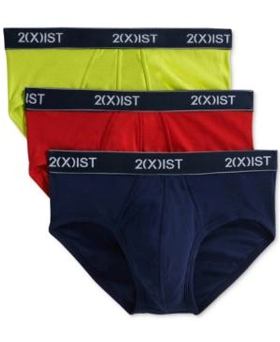 Shop 2(x)ist Men's Underwear, Essentials Contour Pouch Brief 3 Pack In Salsa/lime