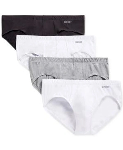 Shop 2(x)ist Tagless Bikini Briefs, 4 Pack In Grey/black/white