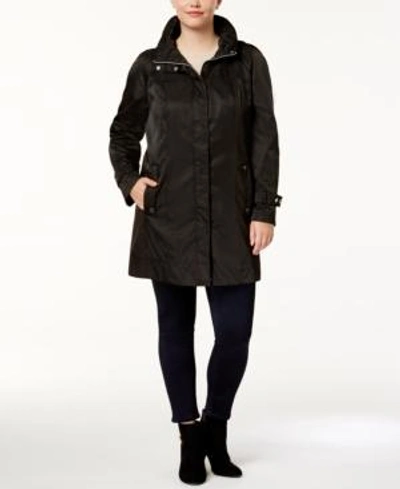 Shop Calvin Klein Plus Size Lightweight Anorak Jacket In Black