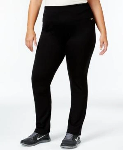 Shop Calvin Klein Performance Plus Size Pull-on Active Leggings In Black
