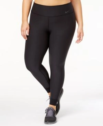 Shop Nike Plus Size Power Legend Leggings In Black/cool Grey