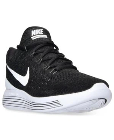 Shop Nike Women's Lunarepic Low Flyknit 2 Running Sneakers From Finish Line In Black/white-anthracite