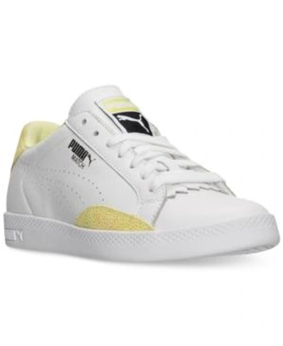 Shop Puma Women's Match Lo Reset Casual Sneakers From Finish Line In Soft Fluo Yellow