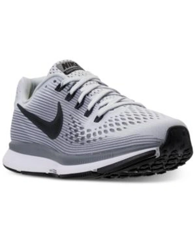 Shop Nike Women's Air Zoom Pegasus 34 Running Sneakers From Finish Line In Pure Platinum/anthracite/