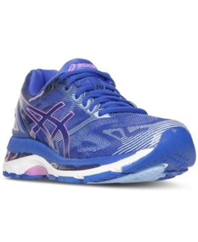 Shop Asics Women's Gel-nimbus 19 Running Sneakers From Finish Line In Blue Purple/violet/airy B