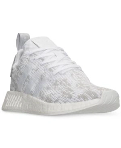 Shop Adidas Originals Adidas Women's Nmd R2 Casual Sneakers From Finish Line In Wht/grey