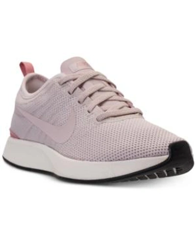 Shop Nike Women's Dualtone Racer Casual Sneakers From Finish Line In Silt Red/silt Red-red Sta