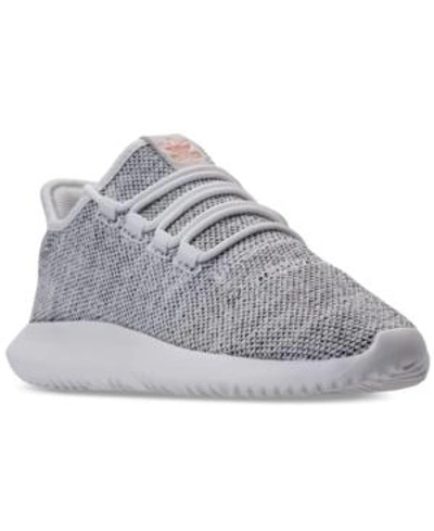 Shop Adidas Originals Adidas Women's Tubular Shadow Casual Sneakers From Finish Line In White/pearl Grey/coral