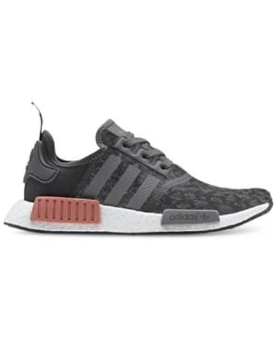 Shop Adidas Originals Adidas Women's Nmd R1 Casual Sneakers From Finish Line In Grey/raw Pink
