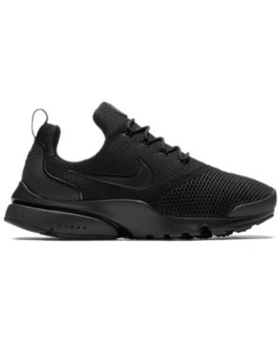 Shop Nike Women's Presto Fly Running Sneakers From Finish Line In Black/black-black