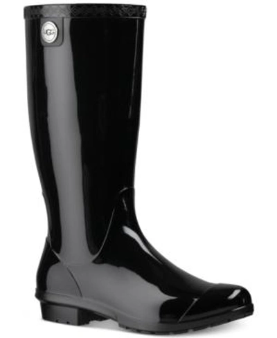 Shop Ugg Women's Shaye Tall Rain Boots In Black