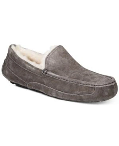 Shop Ugg Men's Ascot Slippers Men's Shoes In Charcoal