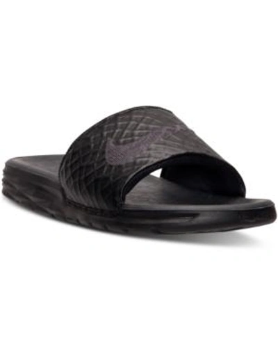 Shop Nike Men's Benassi Solarsoft Slide 2 Sandals From Finish Line In Black/anthracite