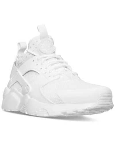 Shop Nike Men's Air Huarache Run Ultra Running Sneakers From Finish Line In White/white/white