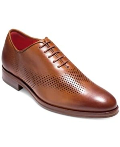 Shop Cole Haan Men's Washington Grand Laser Wingtip Oxfords Men's Shoes In British Tan/lava