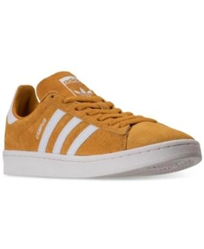 Shop Adidas Originals Adidas Men's Campus Casual Sneakers From Finish Line In Tactile Yellow/ftw Wht/ch