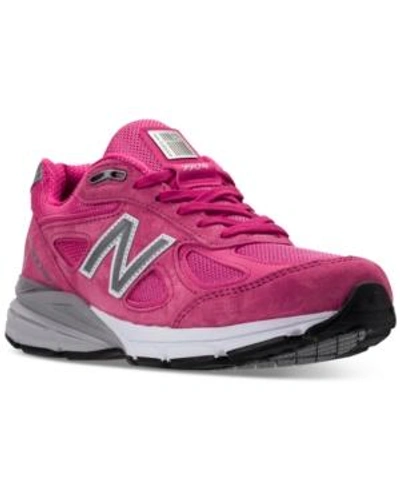 New Balance Men s 990 V4 Running Sneakers From Finish Line In Pink ModeSens