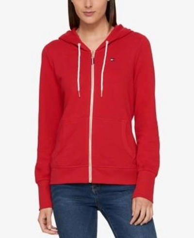 Tommy Hilfiger Women's French Terry Hoodie, Created For Macy's In Scarlet