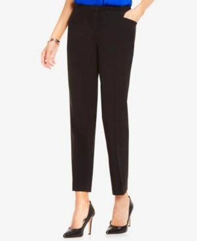 Shop Vince Camuto Milano Ankle-length Pants In Rich Black